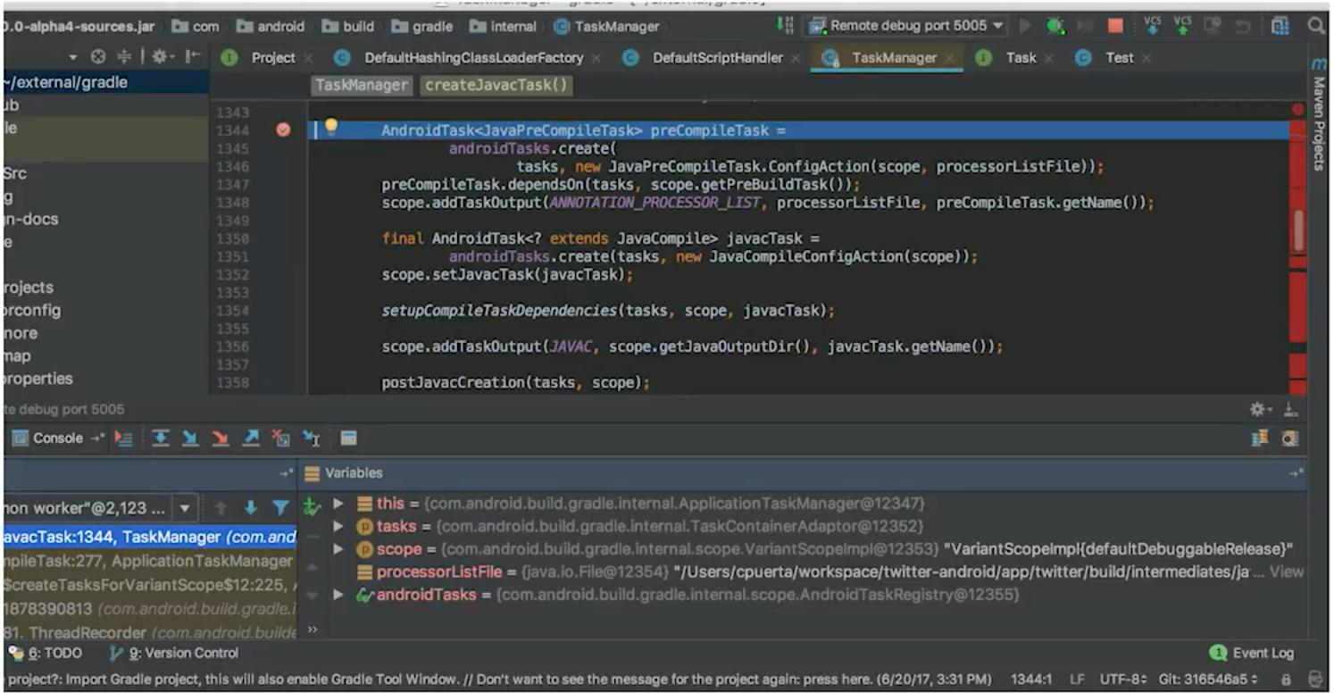 Debug AGP inside Intellij